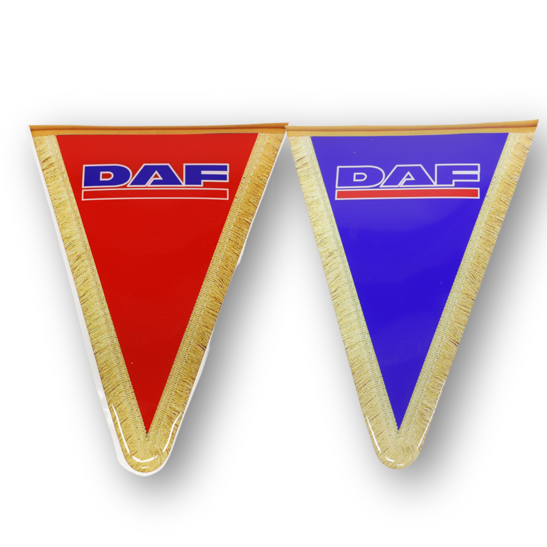 Декоративна наклейка трикутний напис DAF синій