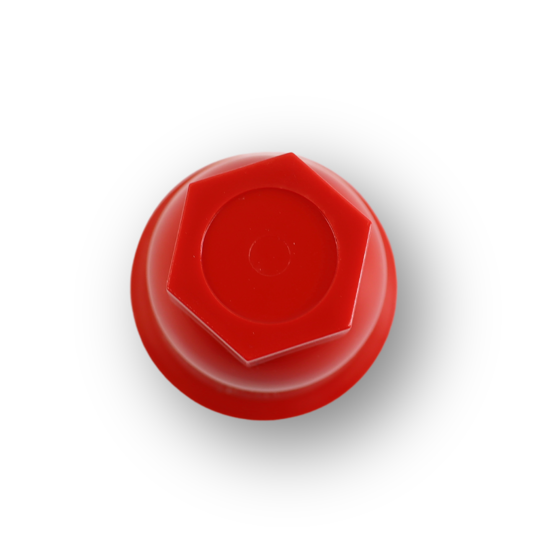 Колпачек на гайку 32 высокий красный