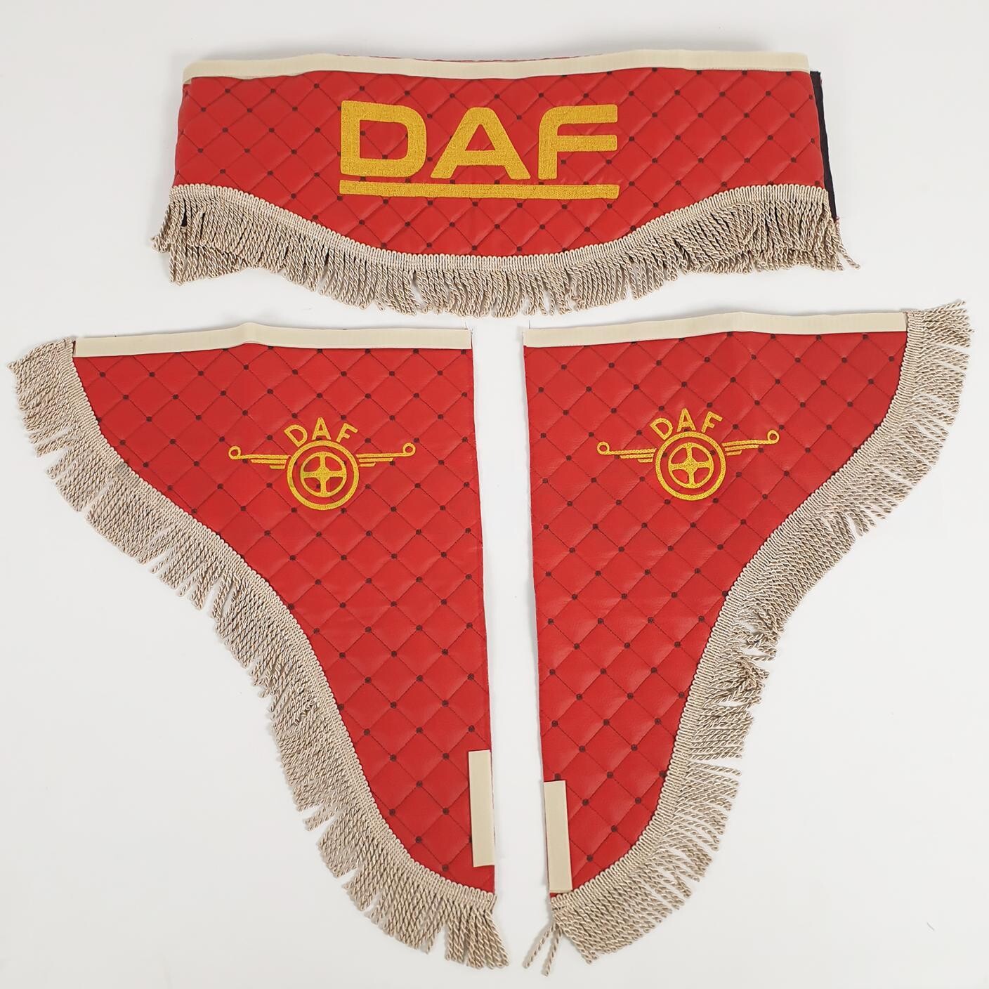 Шторка Екошкіра "Wave" DAF лоб + косинки червона Шторка Екошкіра "Wave" DAF лоб + косинки червона