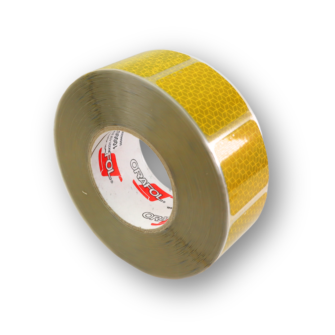 Стрічка світловідбивна для тенту Orafol, жовта Стрічка світловідбивна для тенту Orafol, жовта