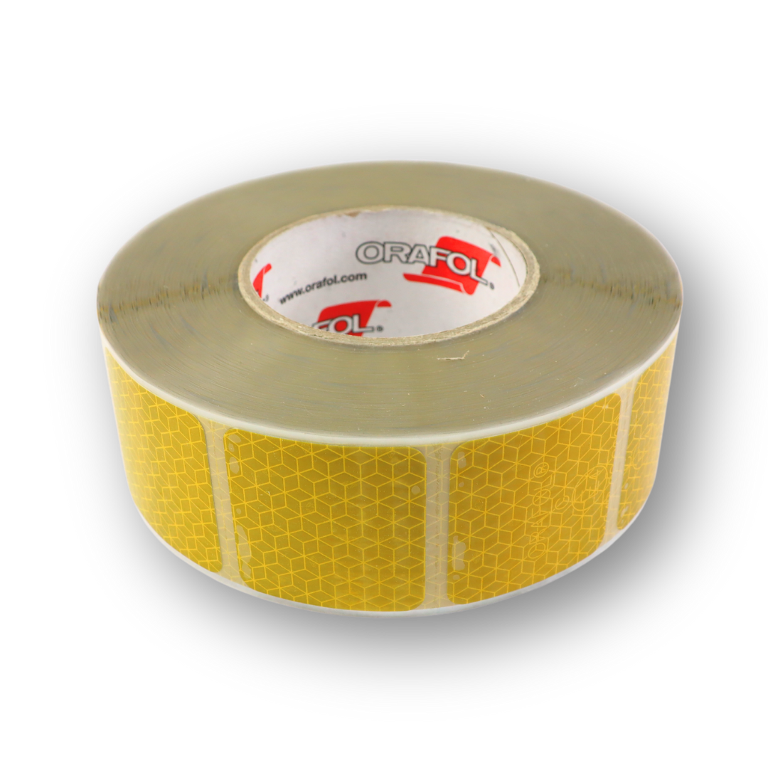 Стрічка світловідбивна для тенту Orafol, жовта Стрічка світловідбивна для тенту Orafol, жовта
