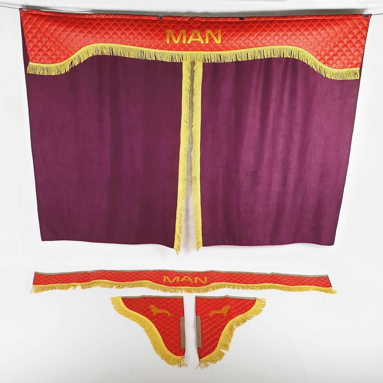 Шторка Екошкіра "Wave" MAN лоб+косинки+спальник червона