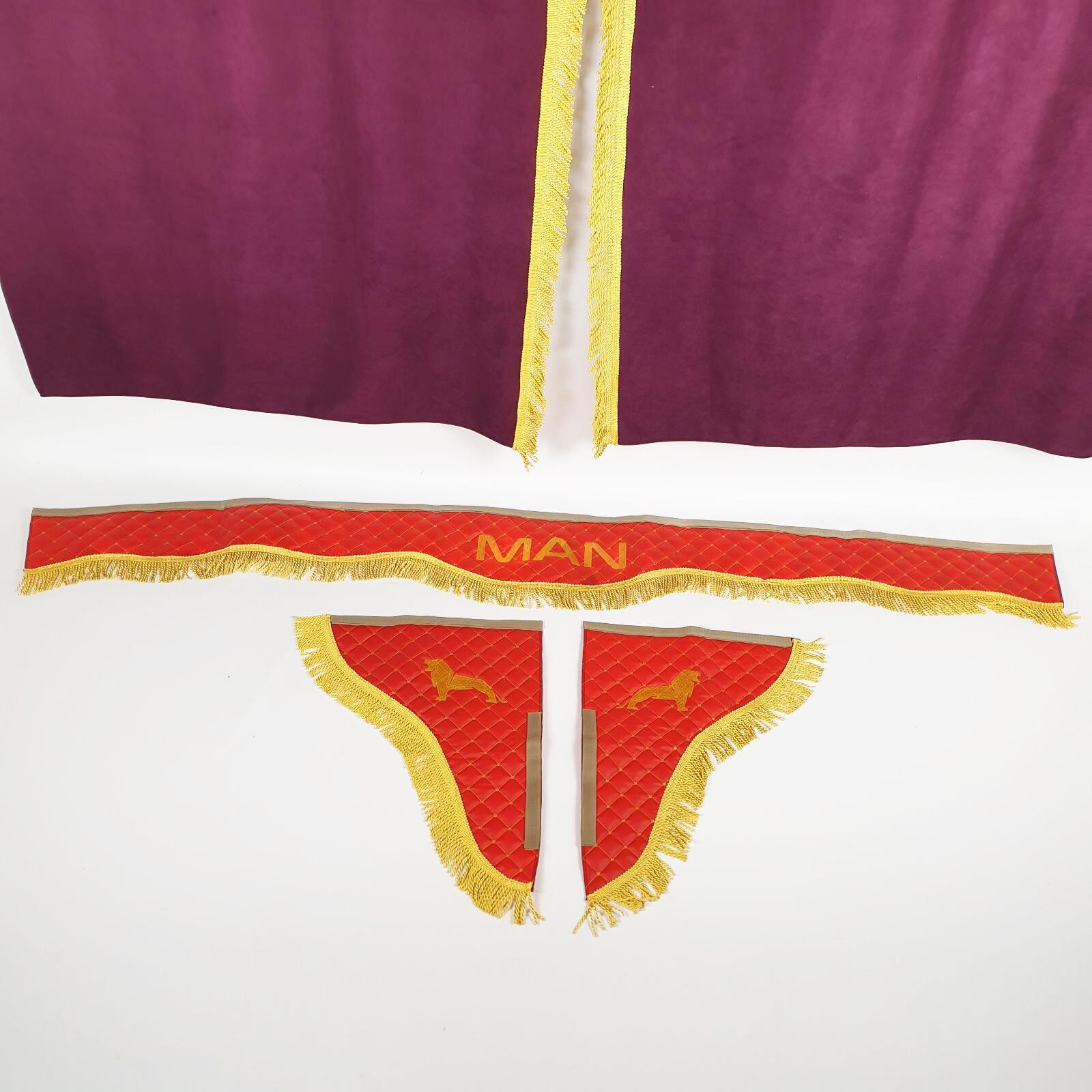 Шторка Екошкіра "Wave" MAN лоб+косинки+спальник червона