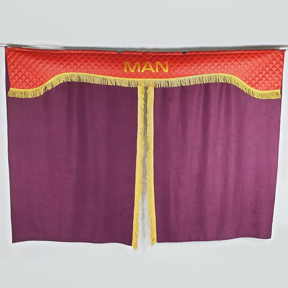 Шторка Екошкіра "Wave" MAN лоб+косинки+спальник червона