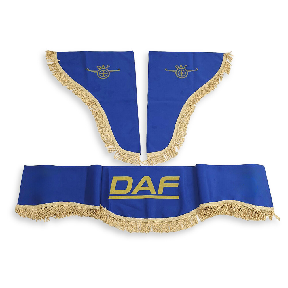 Шторка ВЕЛЮР "Wave" DAF лоб+косынки синяя Шторка ВЕЛЮР "Wave" DAF лоб+косынки синяя