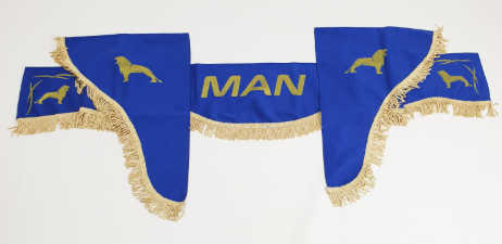 Шторка ВЕЛЮР "Wave" MAN лоб+косынки синяя Шторка ВЕЛЮР "Wave" MAN лоб+косынки синяя