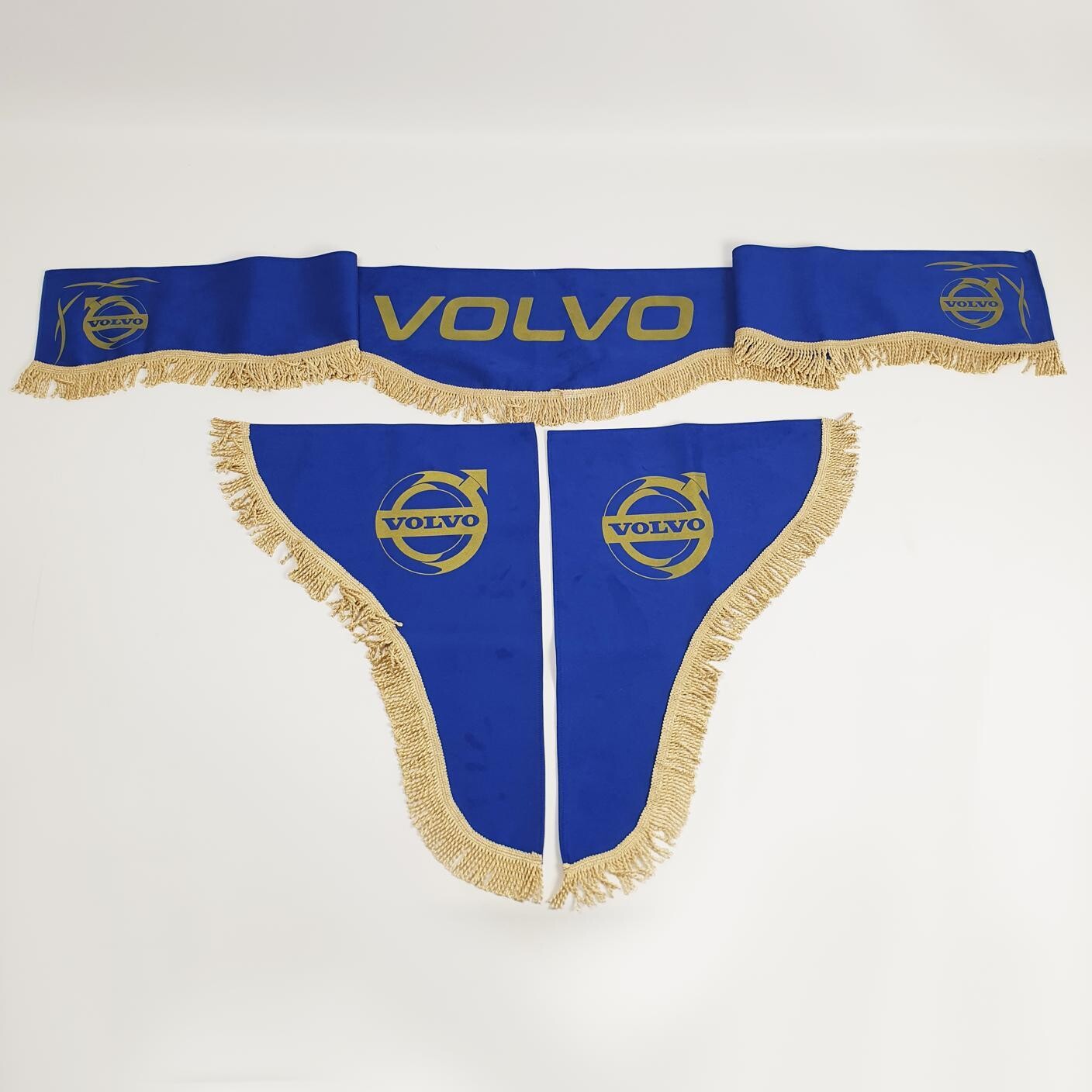 Шторка ВЕЛЮР "Wave" VOLVO лоб + косинки синя Шторка ВЕЛЮР "Wave" VOLVO лоб + косинки синя