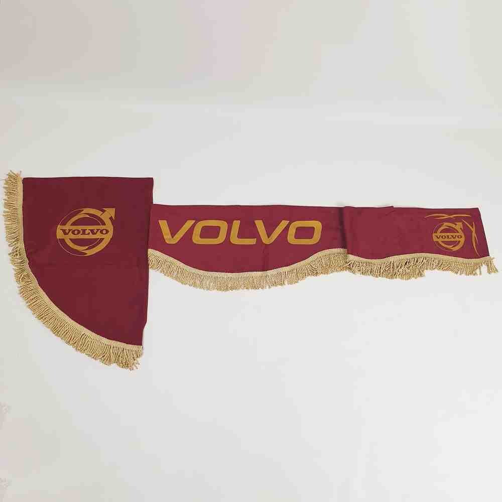 Шторка ВЕЛЮР "Wave" VOLVO лоб+косынки красная Шторка ВЕЛЮР "Wave" VOLVO лоб+косынки красная