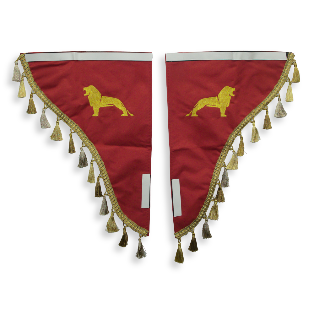 Шторка Рогожка "Double-Sided" MAN лоб + косинки червона 2-х стороння Шторка Рогожка "Double-Sided" MAN лоб + косинки червона 2-х стороння