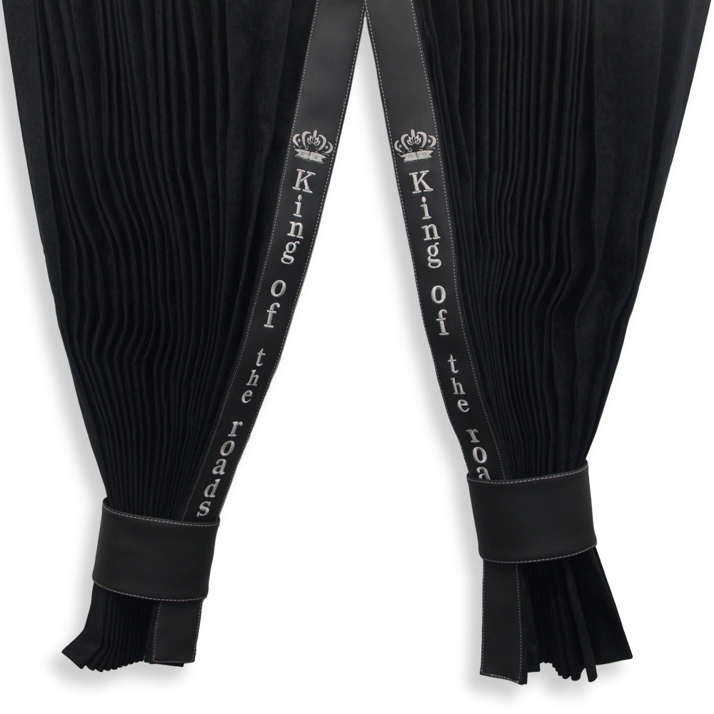 Штори Рогожка "Bow Folds" KING OF THE ROAD нічні чорні 2х сторонні