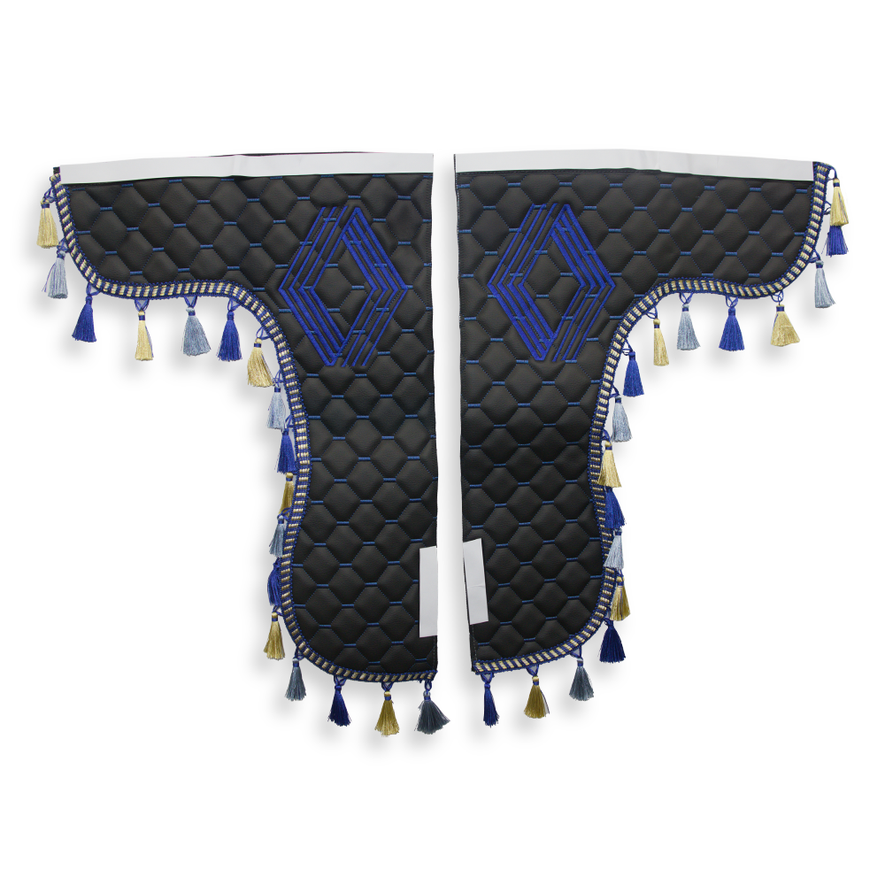 Шторка Екошкіра "Pergam" RENAULT лоб + косинки чорна