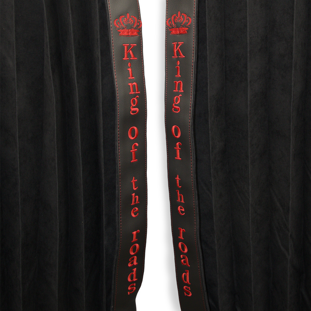 Штори Рогожка "Bow Folds" KING OF THE ROAD нічні чорні, 2х сторонні Штори Рогожка "Bow Folds" KING OF THE ROAD нічні чорні, 2х сторонні