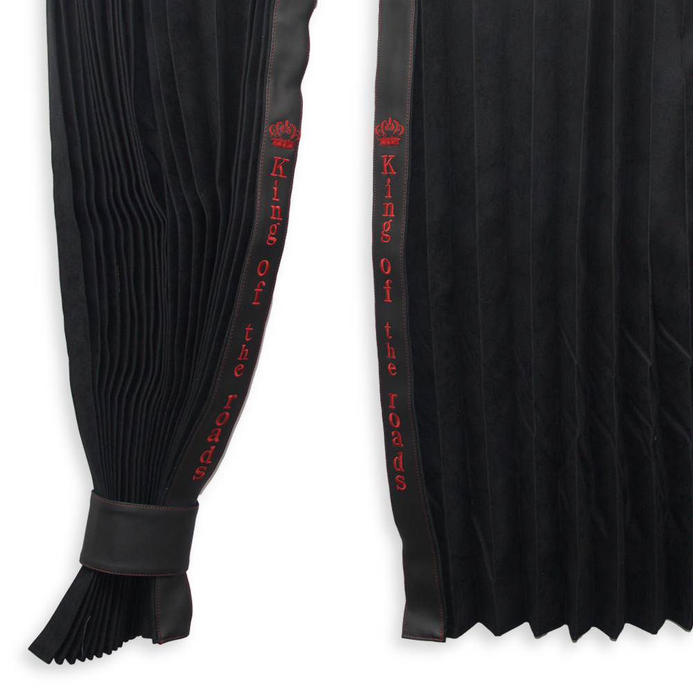 Штори Рогожка "Bow Folds" KING OF THE ROAD нічні чорні, 2х сторонні Штори Рогожка "Bow Folds" KING OF THE ROAD нічні чорні, 2х сторонні