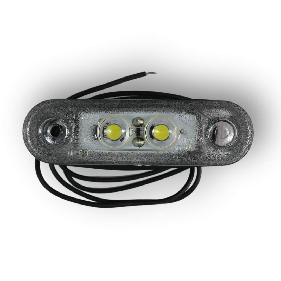 Габаритный фонарь передний LED  белый 12/24V 80*30 HORPOL