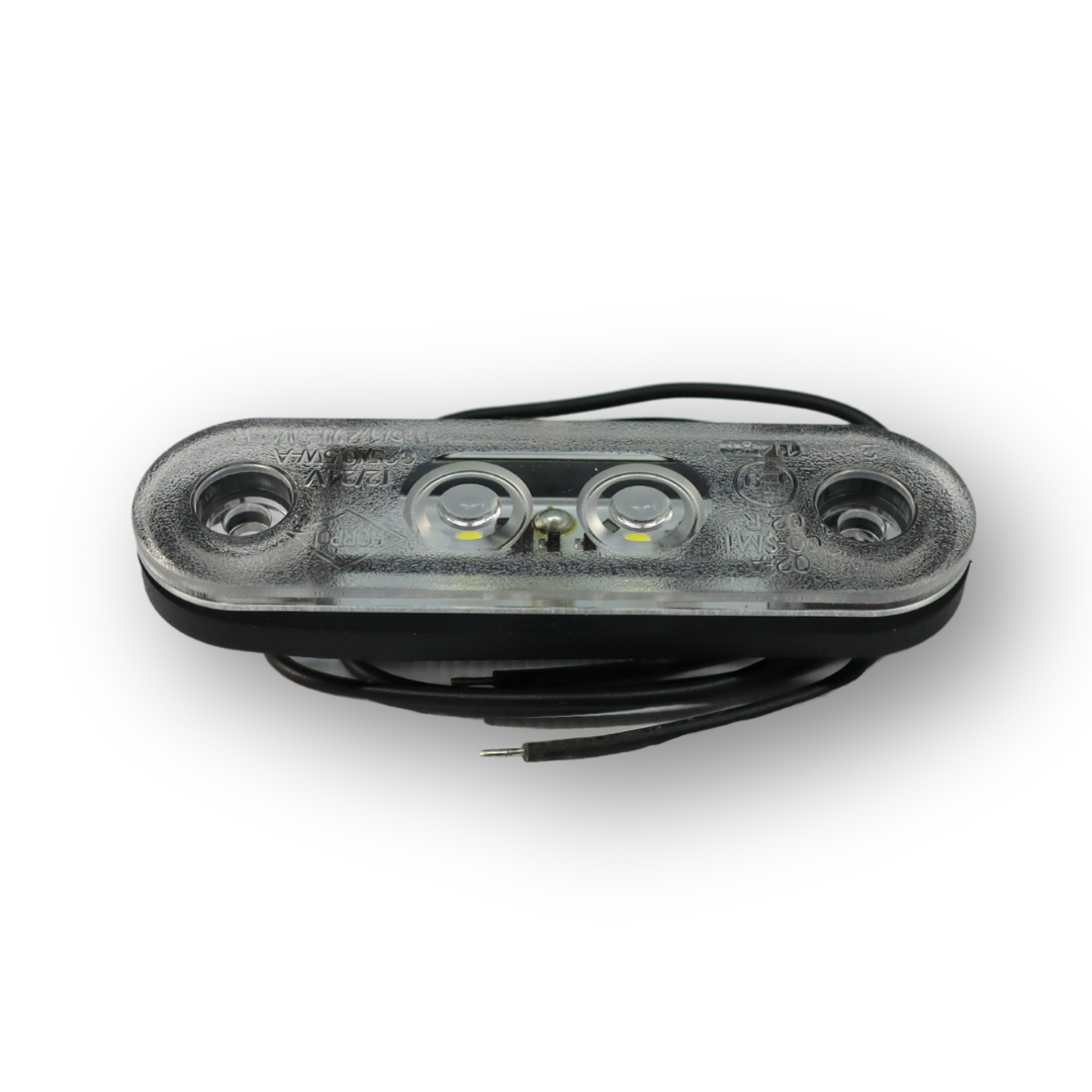 Габаритный фонарь передний LED  белый 12/24V 80*30 HORPOL