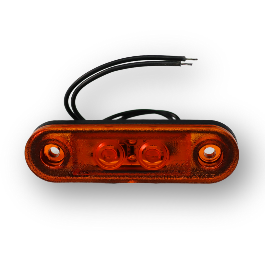 Габаритный фонарь передний LED желтый 12/24V 80*30 HORPOL
