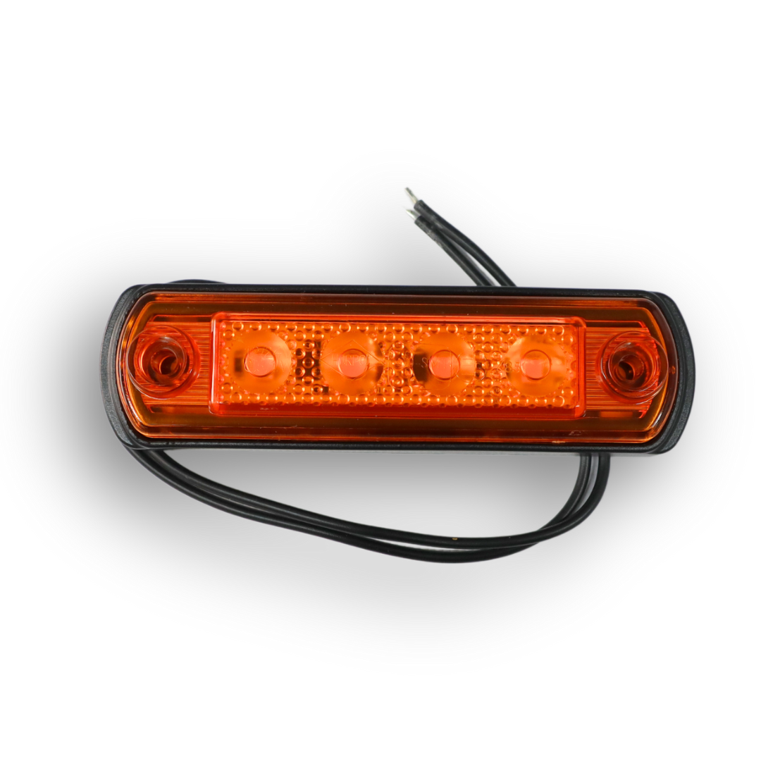 Габаритный фонарь передний LED желтый  100x26  12/24V HORPOL