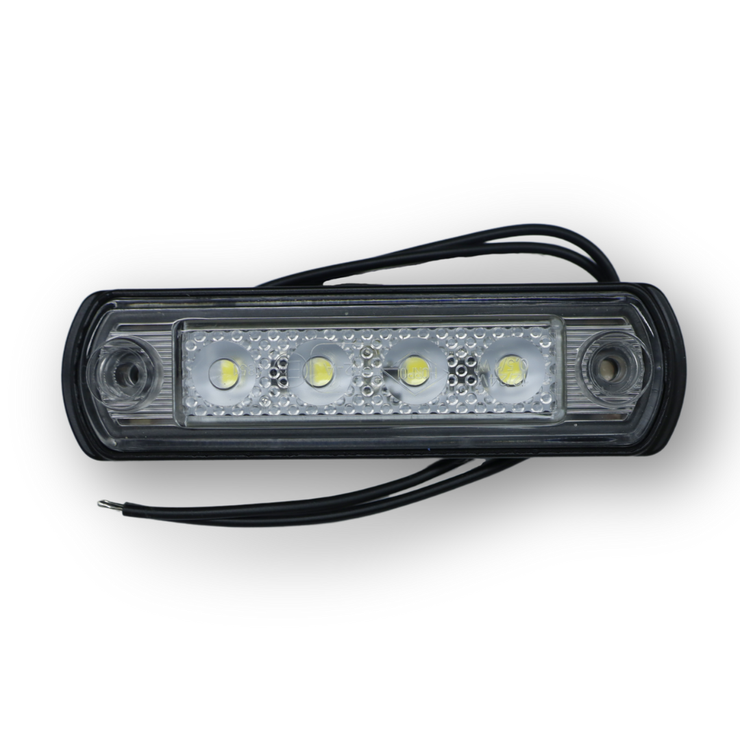 Фонарь габаритный диодный белый 100x26 12/24V для монтажа на трубу HORPOL
