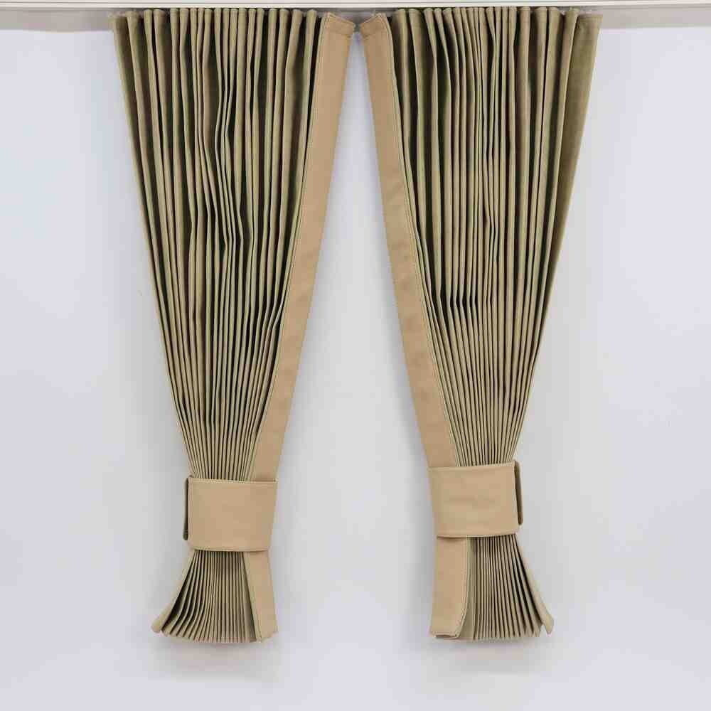 Шторы Рогожка "Bow Folds" ночные бежевые