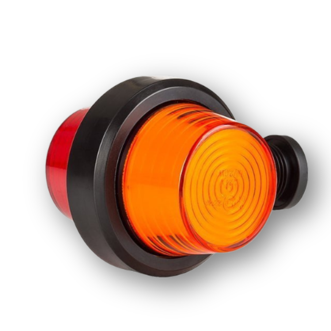 Фонарь габаритный рог NEON желто-красный107мм 12/24V HORPOL