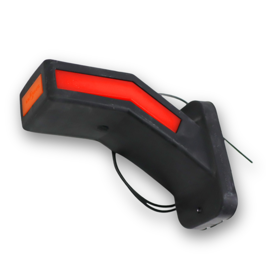 Фонарь габаритный рог LED 12-24 V трехцветный 15см \WAS\ лев. Фонарь габаритный рог LED 12-24 V трехцветный 15см \WAS\ лев.