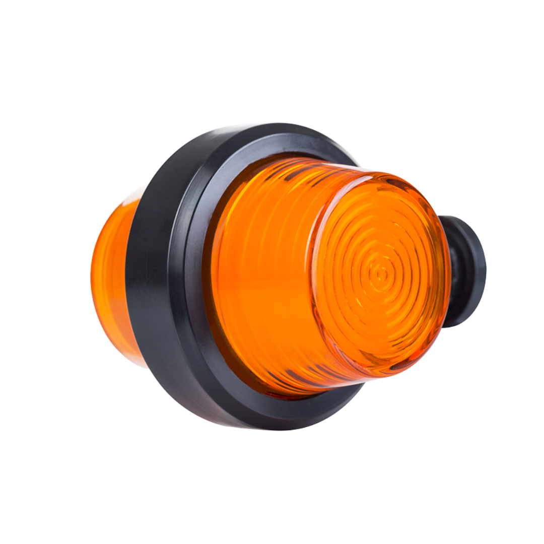 Ліхтар габаритний ріг NEON жовто-жовтий 107мм 12/24V HORPOL