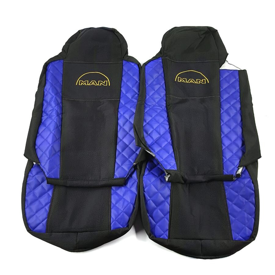 Чехол на сиденья Экокожа MAN TGX,TGA,TGL,TGM,TGS; (2005-2020) 1 ремень водитель ST синий Чехол на сиденья Экокожа MAN TGX,TGA,TGL,TGM,TGS; (2005-2020) 1 ремень водитель ST синий