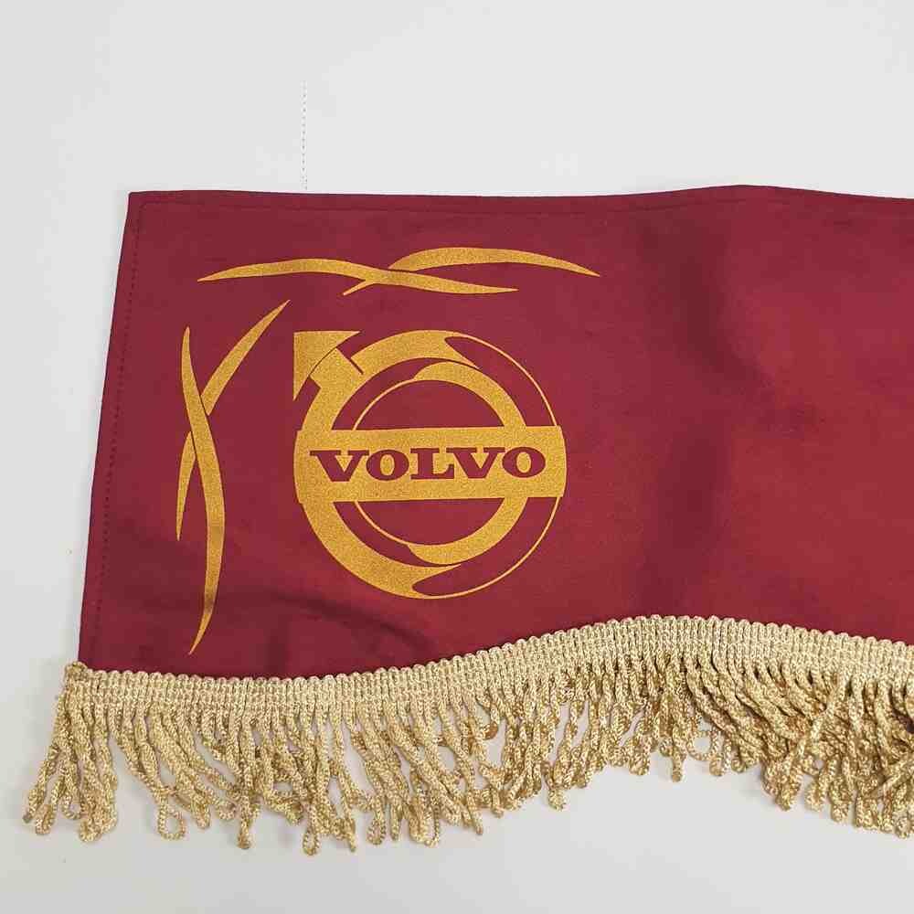 Шторка ВЕЛЮР "Wave" VOLVO лоб+косынки красная Шторка ВЕЛЮР "Wave" VOLVO лоб+косынки красная