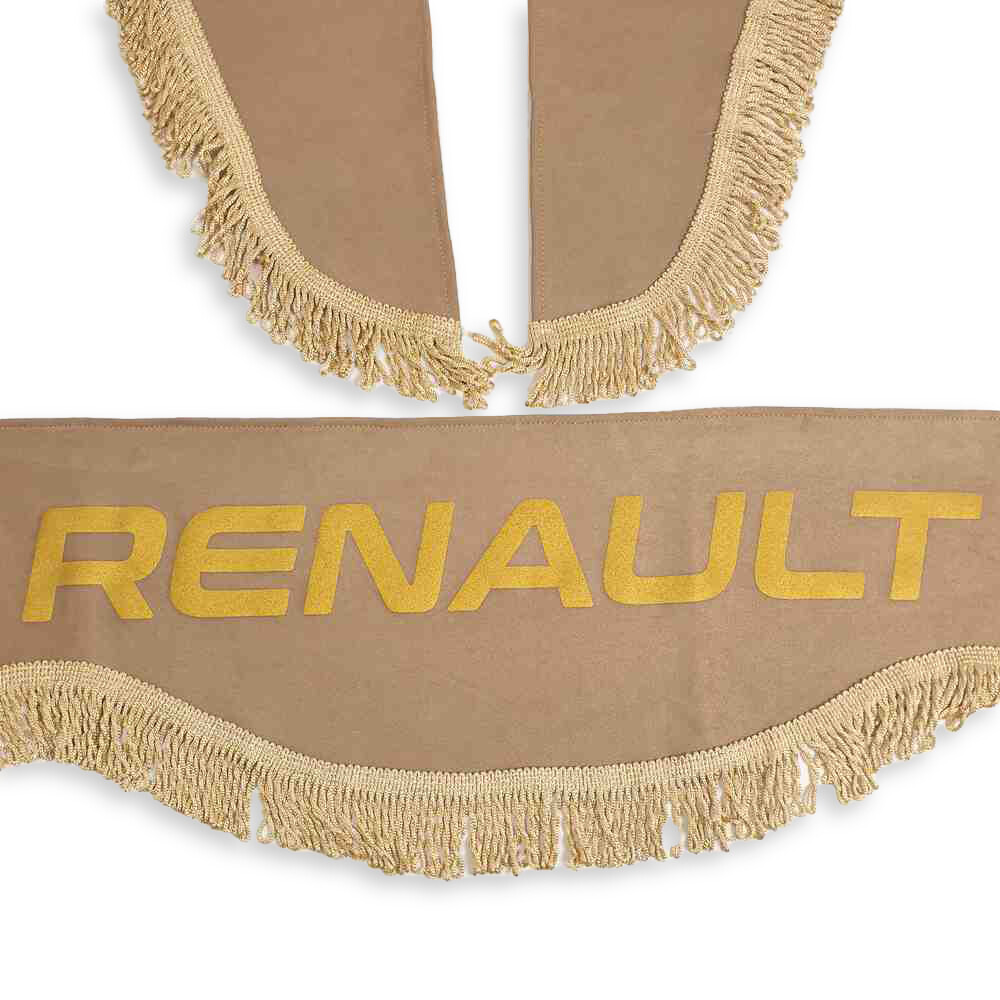 Шторка ВЕЛЮР "Wave" RENAULT лоб+косинки бежева