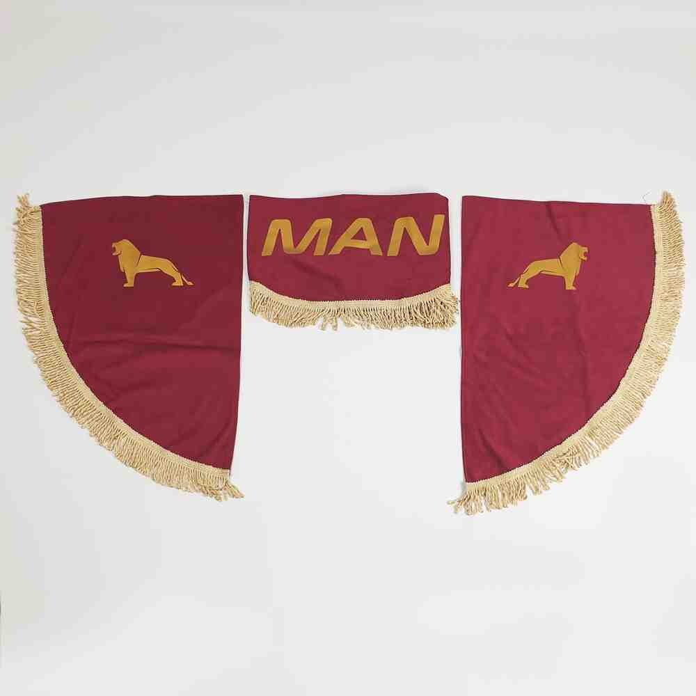 Шторка ВЕЛЮР "Wave" MAN лоб+косынки красная Шторка ВЕЛЮР "Wave" MAN лоб+косынки красная