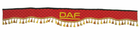 Шторка Экокожа "Wave" DAF лоб красная Шторка Экокожа "Wave" DAF лоб красная