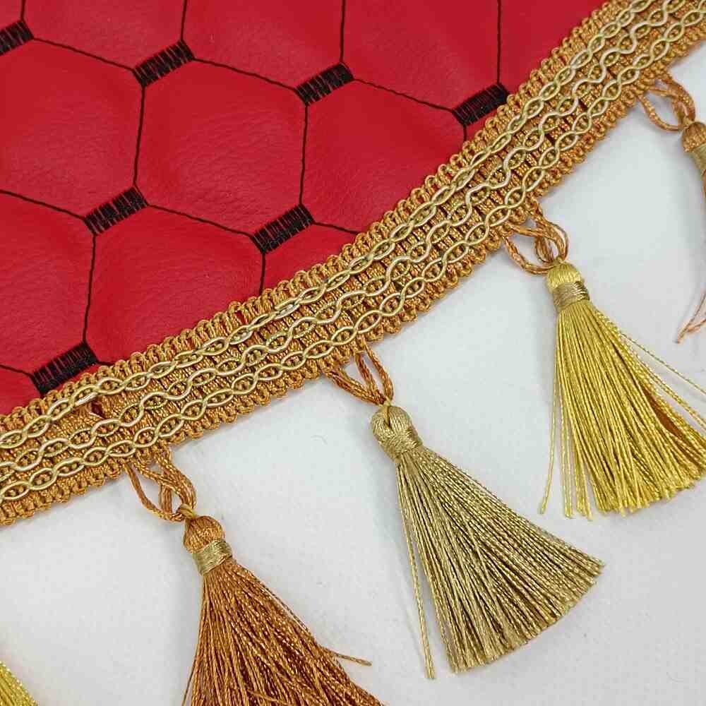 Шторка Экокожа "Wave" DAF лоб красная Шторка Экокожа "Wave" DAF лоб красная