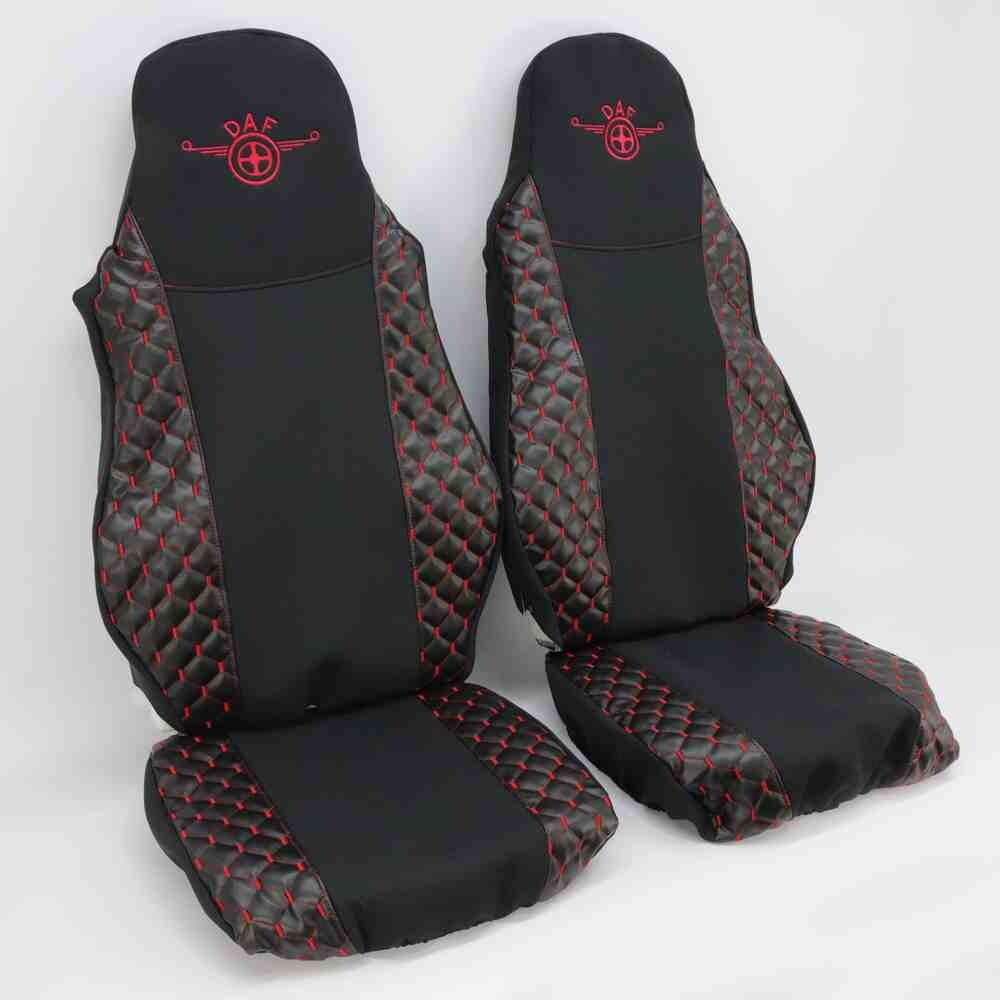 Чехол на сиденья Экокожа DAF XF95 105 CF85 75 65 LF (2002-2012) черный ST