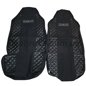 Чехол на сиденья Экокожа DAF XF95 105 CF85 75 65 LF (2002-2012) черный ST Чехол на сиденья Экокожа DAF XF95 105 CF85 75 65 LF (2002-2012) черный ST