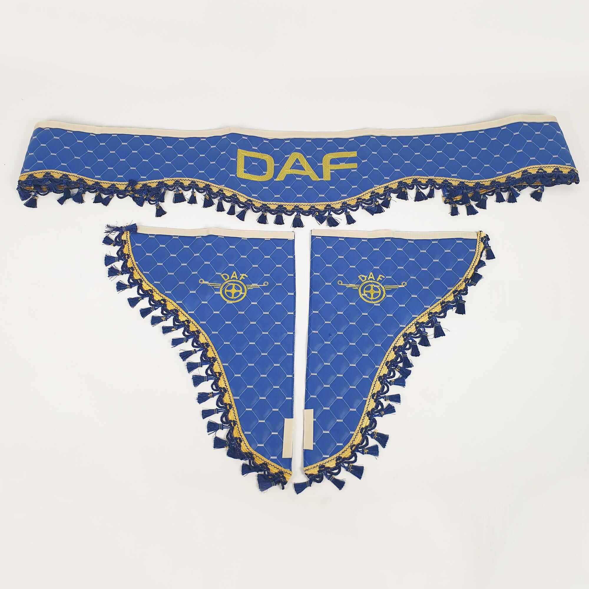 Шторка Экокожа "Wave" DAF лоб+косынки синяя Шторка Экокожа "Wave" DAF лоб+косынки синяя