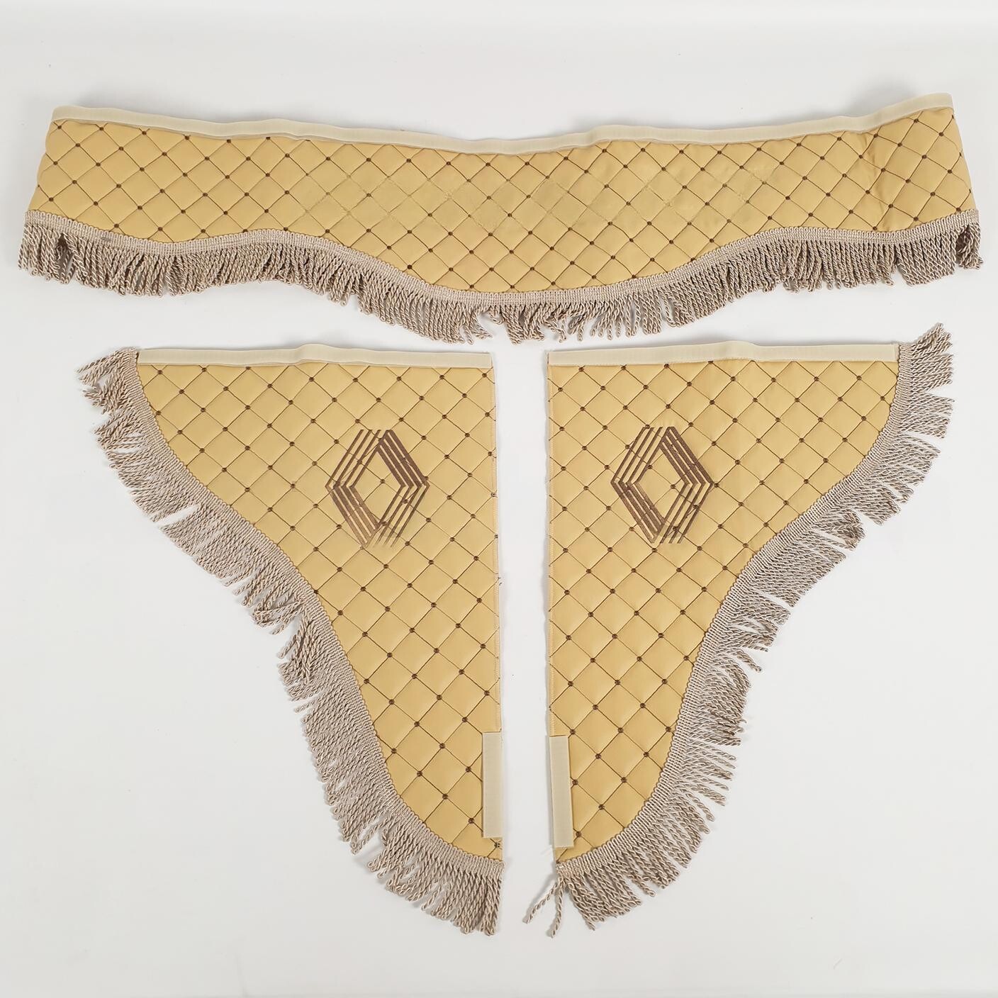 Шторка Екошкіра "Wave" RENAULT лоб + косинки бежевий Шторка Екошкіра "Wave" RENAULT лоб + косинки бежевий