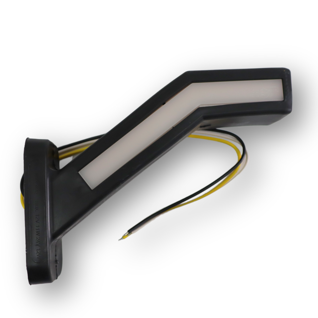 Фонарь габаритный рог LED 12-24 V 19см габарит + бег. указ. повор. \WAS\ прав.