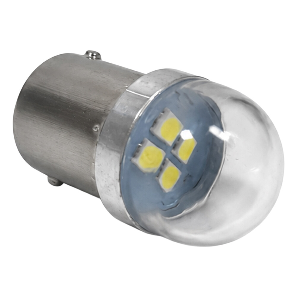 Лампочка 4 LED 12-24V прозора біполярна