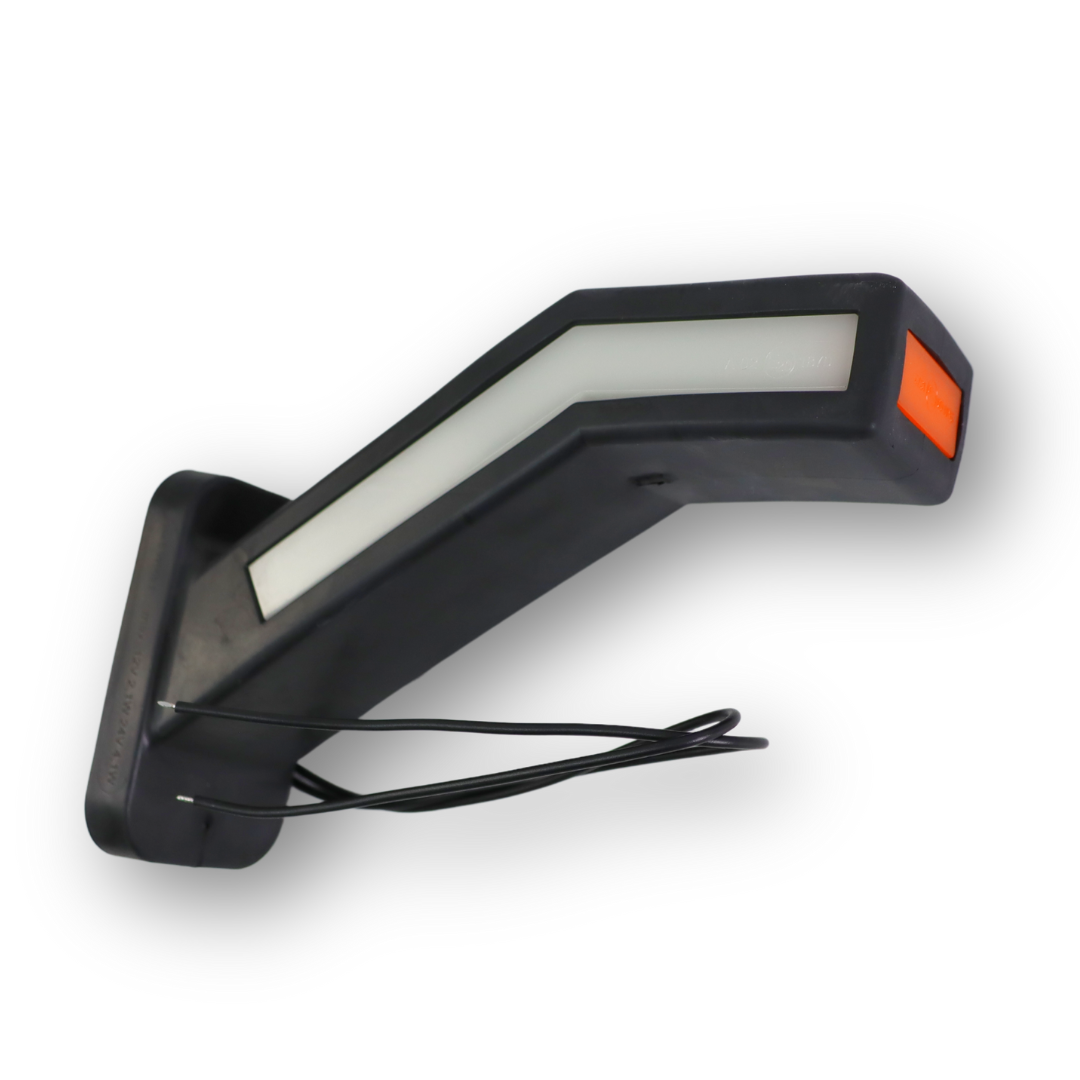 Фонарь габаритный рог LED 12-24 V трехцветный 19см \WAS\ лев. Фонарь габаритный рог LED 12-24 V трехцветный 19см \WAS\ лев.