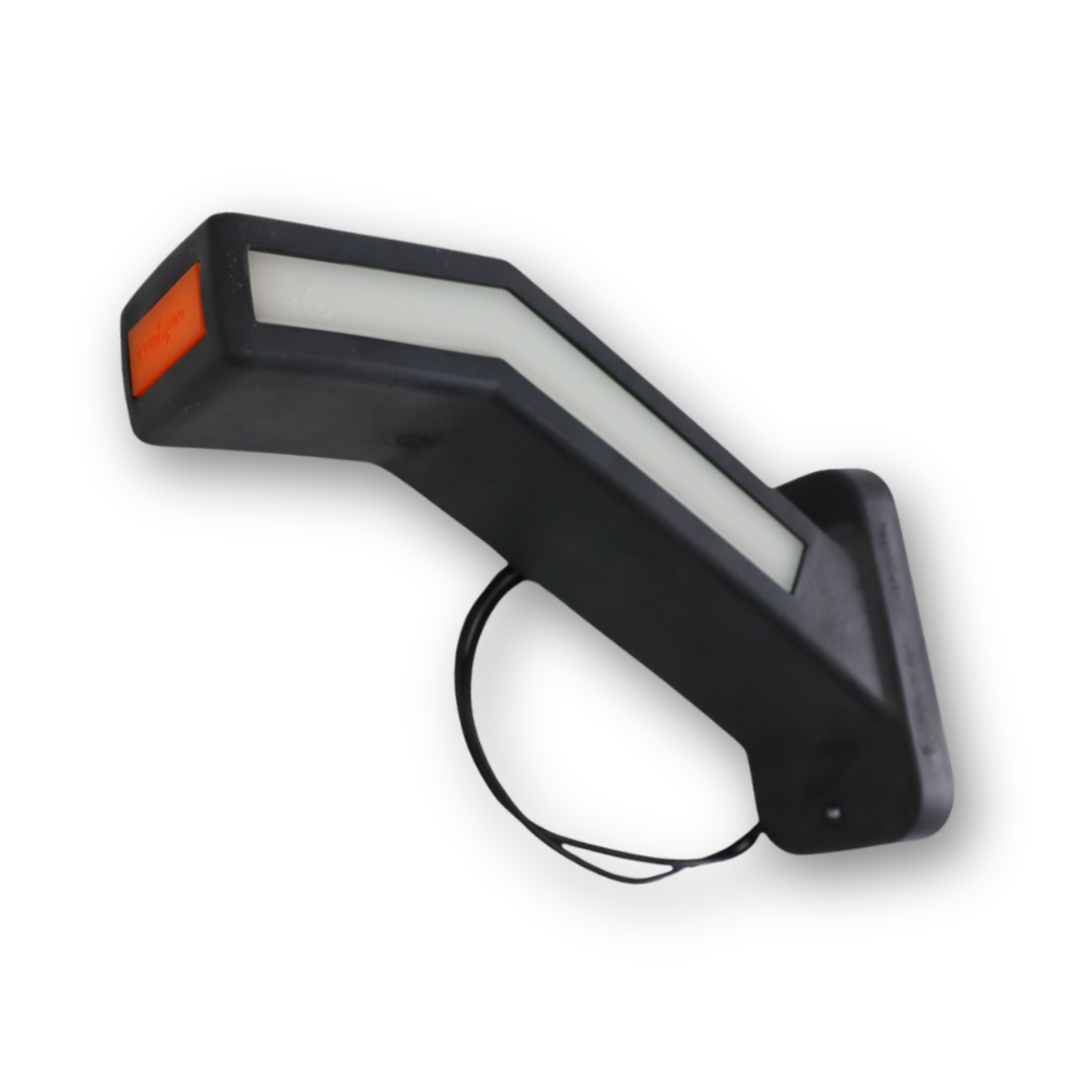 Фонарь габаритный рог LED 12-24 V трехцветный 19см \WAS\ прав. Фонарь габаритный рог LED 12-24 V трехцветный 19см \WAS\ прав.