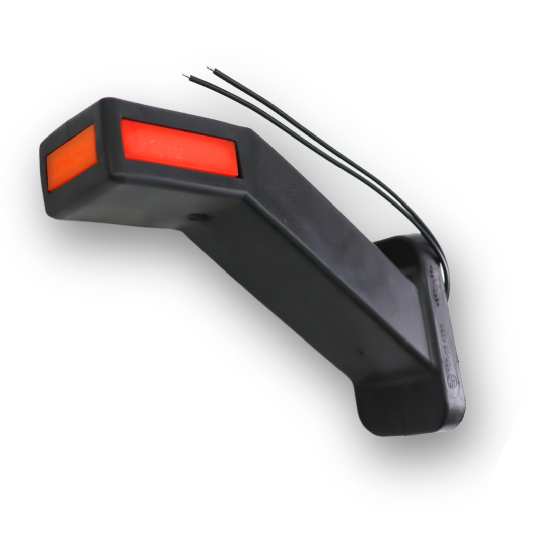 Фонарь габаритный рог LED 12-24 V трехцветный 19см \WAS\ лев. Фонарь габаритный рог LED 12-24 V трехцветный 19см \WAS\ лев.