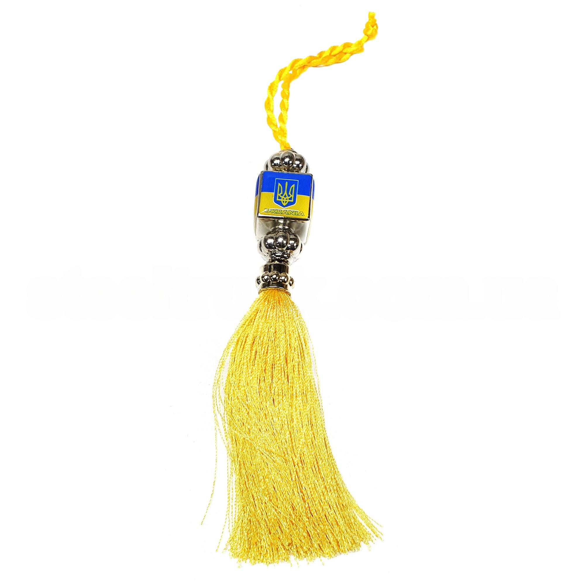 Вымпел кисточка Герб Украина; желтый