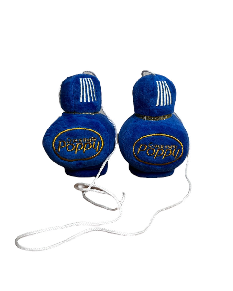 Плюшевая игрушка на шнуре Poppy синяя 8 см Плюшевая игрушка на шнуре Poppy синяя 8 см