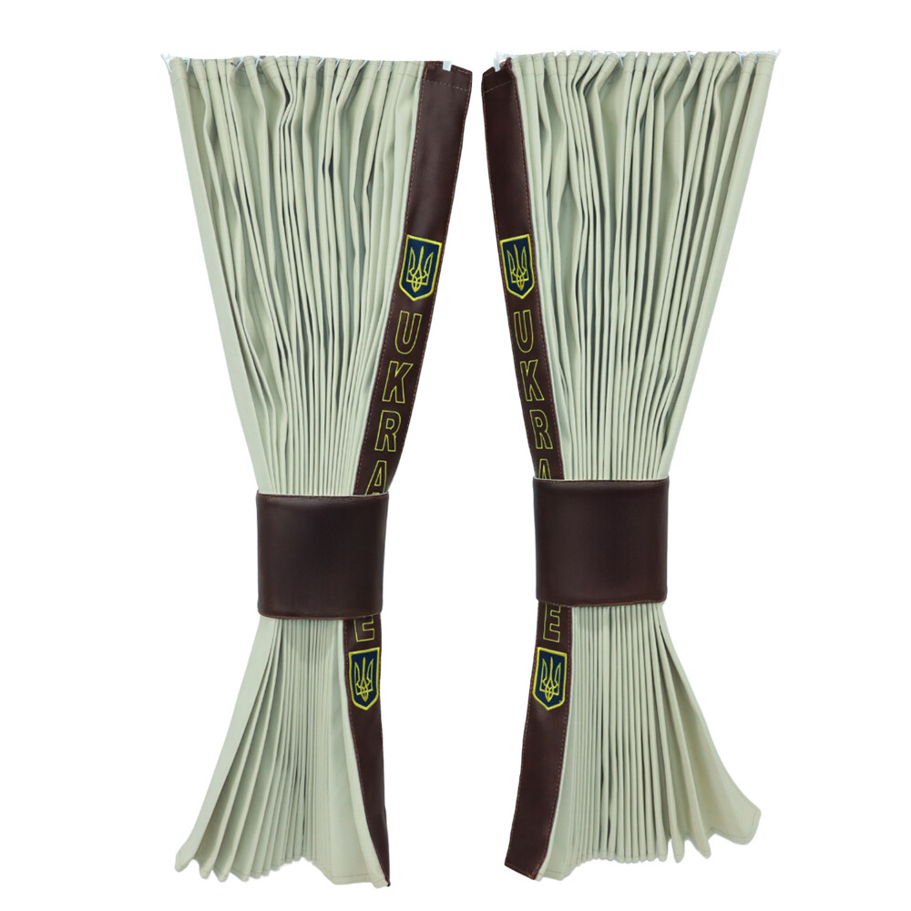 Шторы Рогожка "Bow Folds" UKRAINE ночные бежевые 2х сторонние