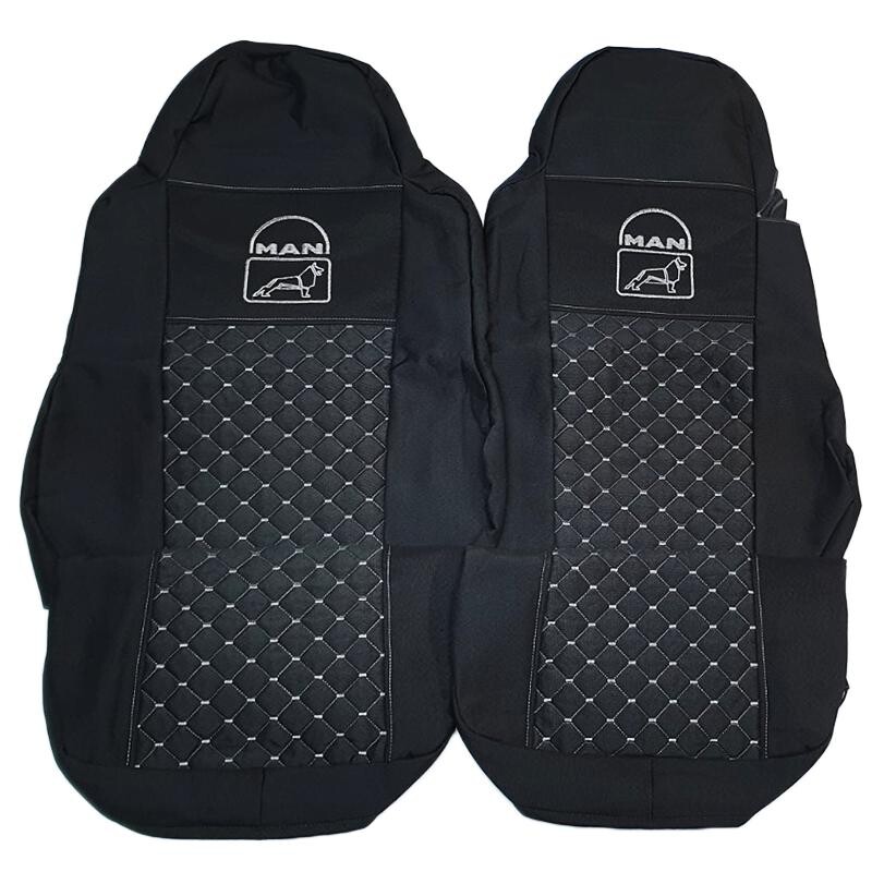 Чохол на сидіння Екошкіра MAN TGX,TGA,TGL,TGM,TGS; (2005-2020) 1 ремінь водій сірий Чохол на сидіння Екошкіра MAN TGX,TGA,TGL,TGM,TGS; (2005-2020) 1 ремінь водій сірий