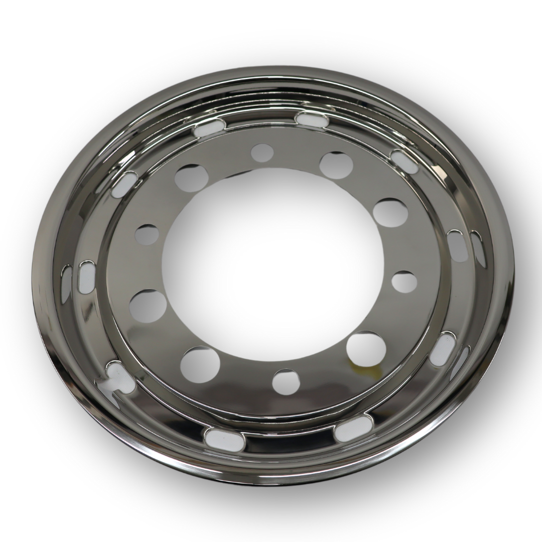 Колпак колеса 22,5 (нерж.) передний 10 отв. ET120 \откр. ступ.\ 4 см глубина Колпак колеса 22,5 (нерж.) передний 10 отв. ET120 \откр. ступ.\ 4 см глубина