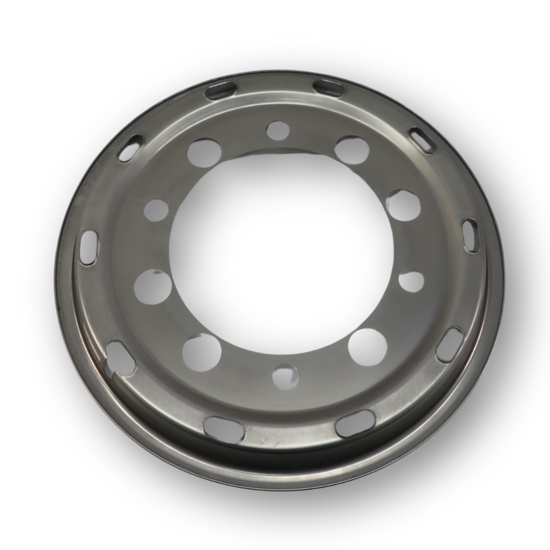 Колпак колеса 22,5 (нерж.) передний 10 отв. ET120 \откр. ступ.\ 4 см глубина Колпак колеса 22,5 (нерж.) передний 10 отв. ET120 \откр. ступ.\ 4 см глубина