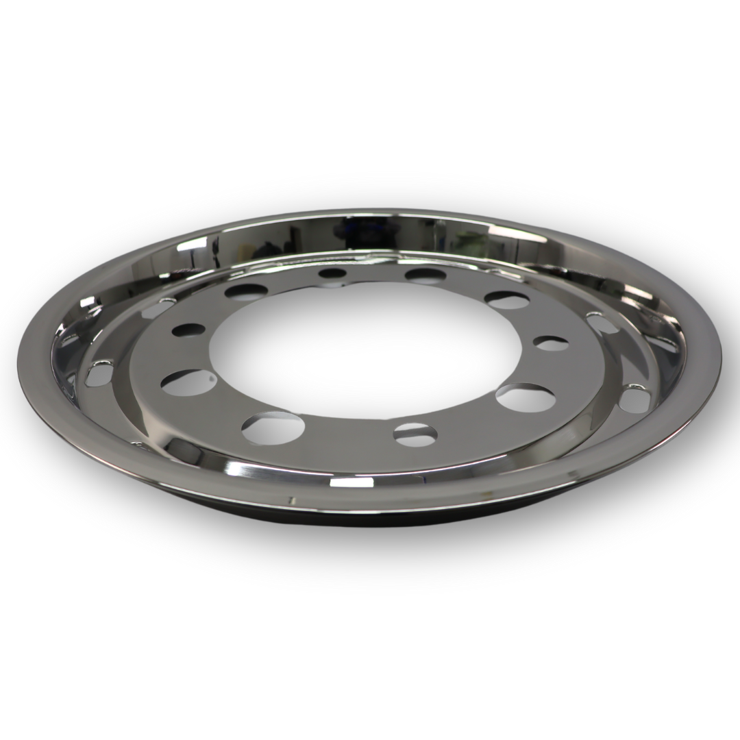 Колпак колеса 22,5 (нерж.) передний 10 отв. ET120 \откр. ступ.\ 4 см глубина Колпак колеса 22,5 (нерж.) передний 10 отв. ET120 \откр. ступ.\ 4 см глубина