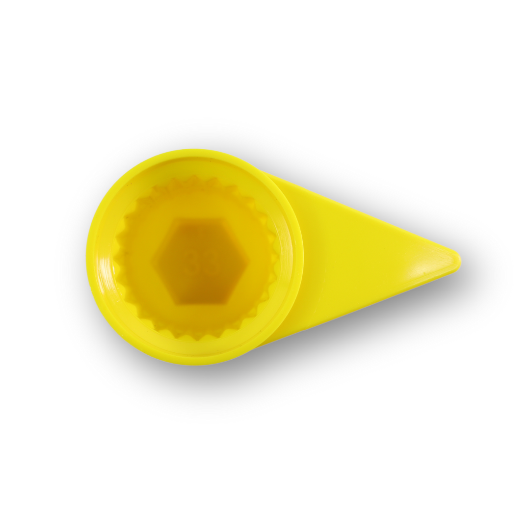 Колпачек на гайку 32 с указателем желтый Колпачек на гайку 32 с указателем желтый