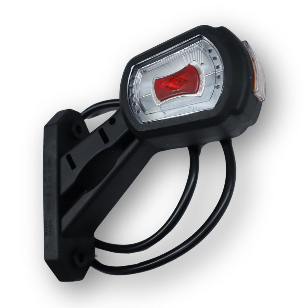 Фонарь габаритный рог LED 12-24 V  трехцветный   \HORPOL\ прав.